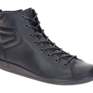 Ecco 207513 SOFT 2.0 - BOOT LACE ZIP Damen Sneaker marine, echtes Glattleder,...