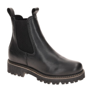 Tamaris Damen Winterstiefeletten 1-26494-45 Schwarz Echtleder Warmfutter Bloc...