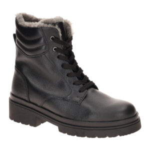 Gabor 8068.01.001 Damen Winter Lace Up Booties schwarz mit Lammfell
