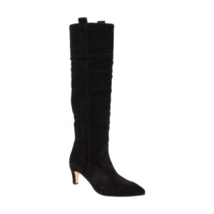 Gabor 8017.02 Damenstiefel Schwarz Velour Kniehoch Pfennigabsatz