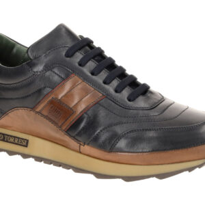 Galizio Torresi Herrenschuhe 414858 blu/nougat Sneakers Echtleder Gummisohle