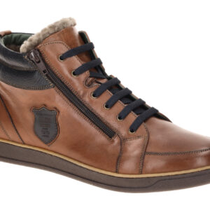Galizio Torresi 323368 Herren Winterstiefeletten braun + dunkelblau Lammfell ...