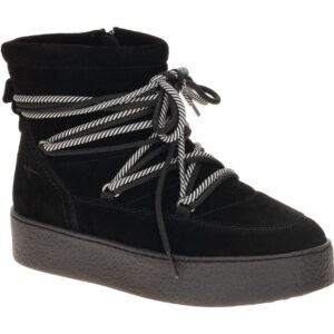 Tamaris 1-26803-47 001 Damen Winterstiefel Schwarz Velour Warmfutter Gummisohle