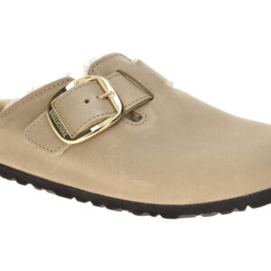 Birkenstock 1030444 Boston Big Buckle Shearling Beige - Tabacco Brown Winter ...