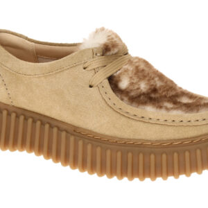 Clarks TORHILL BEE 26327766 4 Beige Schn?r-Halbschuhe Plateau Mokassin
