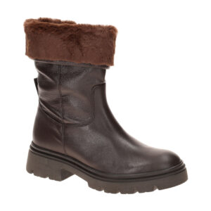 Gabor 8021.04 Damen Stiefeletten mocca - elegante Plateau Stiefel mit genarbt...