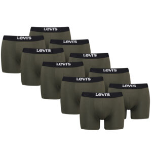 Levi's Solid Herren Boxershorts Unterwäsche aus Bio-Baumwolle im 10er Pack