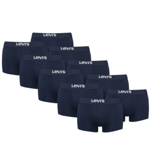 Levi's Solid Basic Herren Boxershorts Unterwäsche aus Bio-Baumwolle im 10er Pack