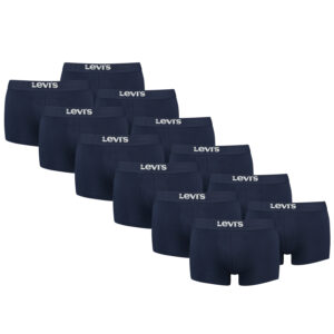 Levi's Solid Basic Herren Boxershorts Unterwäsche aus Bio-Baumwolle im 12er Pack
