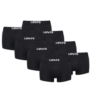 Levi's Solid Basic Herren Boxershorts Unterwäsche aus Bio-Baumwolle im 8er Pack