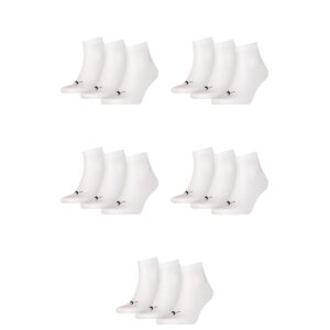 15 Paar Puma Unisex Quarter Socken Sneaker Gr. 35 - 49 für Damen Herren Füßling...