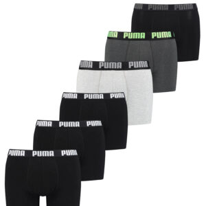 Puma Herren Cat Boxer Shorts Everyday Unterhose Pant Unterwäsche 6 er Pack